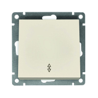 Переключатель проходной 1-кл. СП Афина 10А IP20 механизм сл. кость (ivory) A0025-I UNIVersal pe658110 фото
