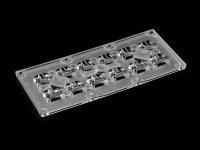 ALST173D12LEDT2NB-H Групповая прямоугольная линза 2x6 на 12 светодиодов 3030/3535/5050, эфф=90%, диаграмма T2 горизонтальная (No backlight), 173x71.4мм H:9,1мм, PMMA ASAHI OPTICS pe535742 фото