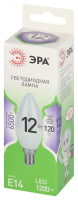Лампа светодиодная LED 12 Вт 1200Лм 6500К свеча холодный E14 220-240В LED B35-12W-865-E14 Green Line Б0067092 Эра pe876734 фото