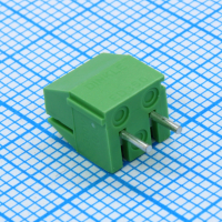 ED350V-02P Клеммник 2 конт. шаг 3.50 мм модульный, вертик. на плату, H = 8.4 мм, пров. 24-16AWG/ до 1.5 кв.мм, до 300В/10А, зеленый изол.  (аналог DG350-3.5-02P-14*/ MA212-350M02*) DINKLE pe356542 фото
