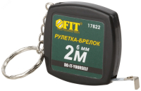 Рулетка-брелок 2 м x 6 мм, черная квадратная 17822 FIT pe819134 фото