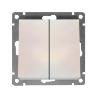 Выключатель 2-кл. СП Афина 10А IP20 механизм жемчуг A0023-OBr UNIVersal pe658111 фото