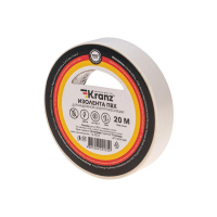 Изолента ПВХ 0.13х15мм 20м бел. KR-09-2601 Kranz pe574143 фото