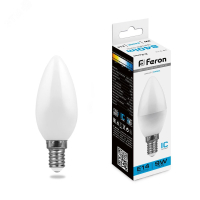 Лампа светодиодная LED 9вт Е14 дневной матовая свеча 25800 Feron pe801984 фото