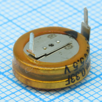DCS5R5334HF Ионистор стандартный мини 5,5V, 0,33F, -25...+70°C, 1000h, 10,5x5,5mm, горизонтального исполнения KORCHIP pe565952 фото