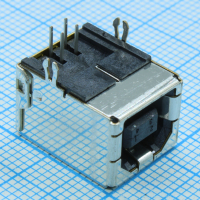 61729-1011BLF Разъем USB 2.0 тип B стандартный угловой монтаж в отверстие AMPHENOL pe549570 фото