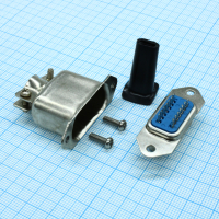 DS1078-14F Разъем Centronics, розетка 14 контактов на кабель, синий изолятор CONNFLY pe450498 фото