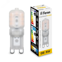Лампа светодиодная LED 5вт 230в G9 теплый капсульная 25636 Feron pe801989 фото