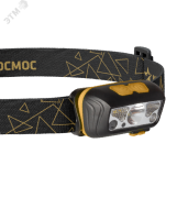 Фонарь аккумуляторный налобный сенсорный 2Вт XPE LED+2Вт SMD LED+красн. Li-po 102540 1200мА.ч корпус ABS-пластик USB-шнур регулируемый эласт. ремешок KOC505Lit Космос pe758213 фото
