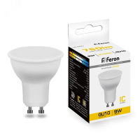 Лампа светодиодная LED 9вт 230в GU10 теплый 25842 Feron pe801990 фото