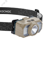Фонарь аккумуляторный налобный 2Вт LED+2Вт SMD LED+красн. съемные Li-ion 2x18650 1200мА.ч=2400 мА.ч корпус ABS-пластик USB-шнур регулируемый эласт. ремешок KOC506Lit Космос pe758214 фото