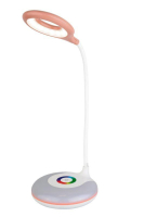 Светильник светодиодный настольный UF-752 C14 6Вт RGB 3 уровня яркости розов. Ultraflash 14491 Ultraflash pe824774 фото