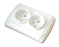 Розетка 2-м СП Маргарита 16А IP20 без заземл. бел. М0102 UNIVersal pe556743 фото