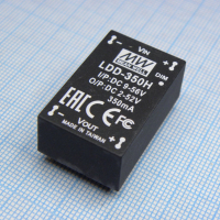 LDD-350H DC/DC LED понижающий, вход 9…56В, выход 2…52В/0.35А, КПД до 97%, вход On/Off/DIMM, 31.8x20.3x12.2мм, DIP, -40…85°C, пластик Mean Well pe303048 фото
