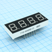 FYQ-4042AD-11 4-х разрядный индикатор 10,16мм/красный/660нм/20-30мкд/ОК FORYARD pe382408 фото