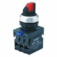 Переключатель с подсветкой NP8-11XD/214 2 полож. фикс. AC110-230В(LED) 1НО+1НЗ IP65 красн. 667554 CHINT pe721353 фото