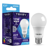 Лампа светодиодная 10Вт А60 6500К Е27 176-264В TKE-A60-E27-10-6.5K TOKOV ELECTRIC pe575433 фото