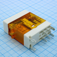 HF157F/A220-2Z25FD1 Реле силовое 8А две группы на переключение с LED и кнопкой катушка переменного тока 220В HONGFA pe570059 фото