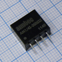 AM2S-0505SH30Z DC/DC, 2Вт, вход 4.5…5.5В, выход 5В/0.4А, изоляция 3000В DC, КПД 81%, максимальная емкостная нагрузка не более 470мкФ, SIP4, 11.68x7.5x10.15мм, -40…85°C, пластик AIMTEC pe140492 фото