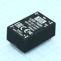 LDD-700H DC/DC LED понижающий, вход 9…56В, выход 2…52В/0.7А, КПД до 97%, вход On/Off/DIMM, 31.8x20.3x12.2мм, DIP, -40…71°C, пластик Mean Well pe302797 фото