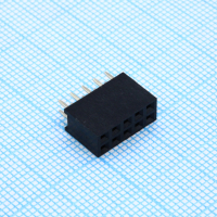 DS1023-2X5S21 Разъем штыревой двухрядный, розетка прямая на плату 10 контактов 2х5, шаг 2.54мм CONNFLY pe317902 фото