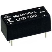 LDD-700L DC/DC LED понижающий, вход 6…36В, выход 2…32В/0.7А, КПД до 95%, вход On/Off/DIMM, 31.8x20.3x12.2мм, DIP, -40…71°C, пластик Mean Well pe302799 фото