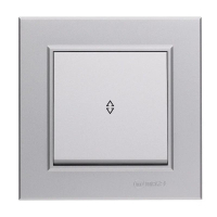 Переключатель проходной 1-кл. СП Karea 10А IP20 сереб. 56065005 Makel pe658128 фото