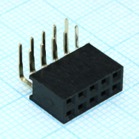 DS1024-2X5R2 Гнездо на плату угловое 2x5 конт., шаг 2.54 мм., длина 8.5мм CONNFLY pe317904 фото