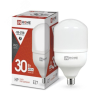 Лампа светодиодная высокомощная LED-HP-PRO 30Вт цилиндр 4000К нейтр. бел. E27 2850лм 230В 4690612031071 IN HOME pe686801 фото
