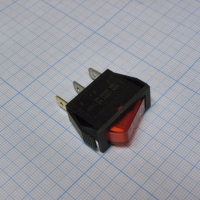 IRS-101-1A3-R/B Переключатель ON-OFF с подсветкой 10A 250VAC 10000 циклов плоская кнопка красная Jietong pe124881 фото