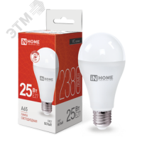 Лампа светодиодная LED-A65-VC 25Вт грушевидная 4000К нейтр. бел. E27 2380лм 230В 4690612024080 IN HOME pe686802 фото