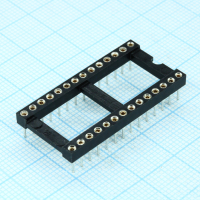 DS1001-01-28BT1WSF6S-JKB DIP-панель цанговая под микросхему 28pin, шаг 2.54мм, ширина 15.24мм, 3А, -40 +105С CONNFLY pe318162 фото