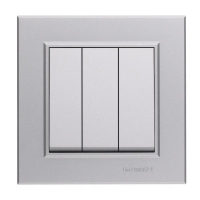 Выключатель 3-кл. СП Karea 10А IP20 сереб. 56065091 Makel pe658132 фото
