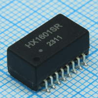 HX1601SR Телекоммуникационный трансформатор, 10/100Base-TX 1CT:1CT, 16 выводов, 12.7x6.9x6.2mm -40°...+85°C Shinhom pe542676 фото