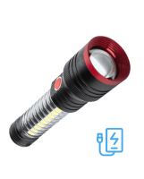 Фонарь аккумуляторный ручной 10Вт LED+5Вт COB LED+красн. zoom-линза Li-ion 18650 2200мА.ч Power-bank корпус анодированный алюм. USB-шнур type C магнит на корпусе KOC132Lit Космос pe758228 фото