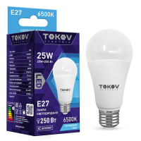 Лампа светодиодная 25Вт А60 6500К Е27 176-264В TKE-A60-E27-25-6.5K TOKOV ELECTRIC pe575444 фото