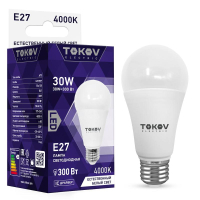 Лампа светодиодная 30Вт А70 4000К Е27 176-264В TKE-A70-E27-30-4K TOKOV ELECTRIC pe575445 фото