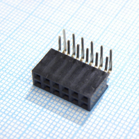 DS1024-2X6R2 Гнездо на плату угловое 2x6 конт., шаг 2.54 мм., длина 8.5мм CONNFLY pe330454 фото