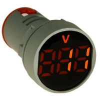 DMS-105 Цифровой LED вольтметр AC 20-500В, красный, установка на панель в отв d=22мм RUICHI pe438487 фото