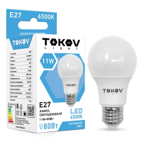 Лампа светодиодная 11Вт А60 6500К Е27 176-264В (TKL) TKL-A60-E27-11-6.5K TOKOV ELECTRIC pe575448 фото