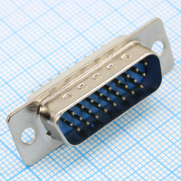 DS1077-26MU8NSS Разъем D-Sub высокой плотности, вилка 26 контактов прямая на плату, синий изолятор CONNFLY pe523736 фото