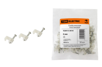 Скоба 6мм плоская пластиковая (белая) (50шт) SQ0513-0010 TDM ELECTRIC pe689369 фото