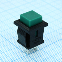 PB-02GN-G Кнопка квадратная OFF-(ON) (1A 125VAC), зеленая 8.8х8.8мм Switronic pe430553 фото
