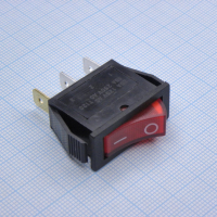 IRS-101-1C3-R/B Переключатель ON-OFF с подсветкой 10A 250VAC 10000 циклов вогнутая кнопка красная Jietong pe124889 фото