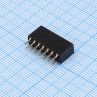 DS1023-01-2X7SF11 Разъем штыревой двухрядный, розетка прямая на плату 14 контактов 2х7, шаг 2.54мм, высота корпуса 8.5мм CONNFLY pe523481 фото
