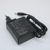 NGE45E24-P1J AC-DC, 45.1Вт, сетевой адаптер, выход 24В/1.88А, вход 80...264В AC, 47...63 Гц, изоляция 4000B DC, 2xMOPP, 62x30*x65мм, -30...+70C, евровилка, выходной разъем 11мм, диам. 5.5х2.1мм Mean W pe789210 фото