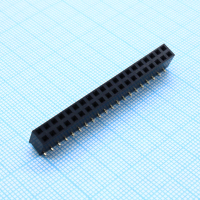 DS1023-11-2X20B8XBS Разъем штыревой двухрядный, розетка прямая на плату 40 контактов 2х20, шаг 2.54мм, SMD, высота корпуса 7.1мм CONNFLY pe317914 фото