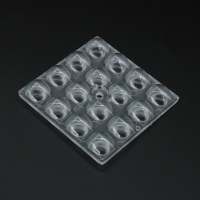 ARX50D16LED3030PX-R Групповая квадратная линза 4x4 на 16 светодиодов 3030 эфф=93% пешеходная ассиметр. диаграмма (правая сторона), 50x50мм H:4,4мм, PMMA ASAHI OPTICS pe805084 фото