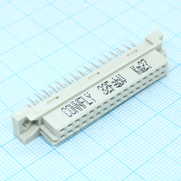 DS1118-32F0V23 Разъем (розетка) DIN 41612 тип B 32pin (2х16), шаг 2.54мм двухрядный прямой (ряд АB) CONNFLY pe318172 фото