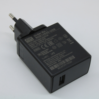 NGE12E05-USB AC-DC, 12Вт, сетевой адаптер, выход 5В/2.4А, вход 80...264В AC, 47...63 Гц, изоляция 4000B DC, 2xMOPP, 48x28*x55мм, -30...+70C, евровилка, USB-type A Mean Well pe789213 фото